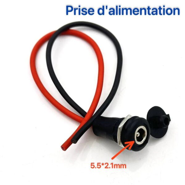 Prise d'alimentation étanche 5.5*2.1mm - Image 2